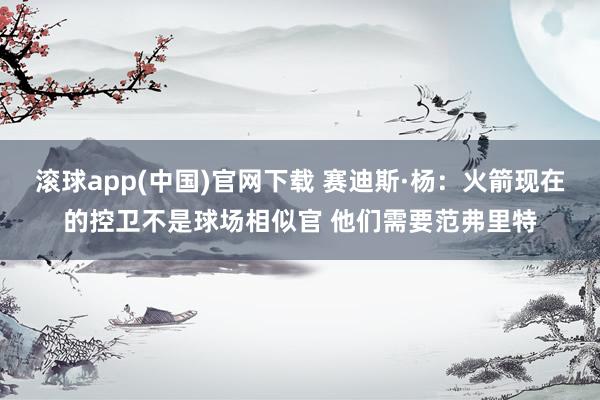 滚球app(中国)官网下载 赛迪斯·杨：火箭现在的控卫不是球场相似官 他们需要范弗里特