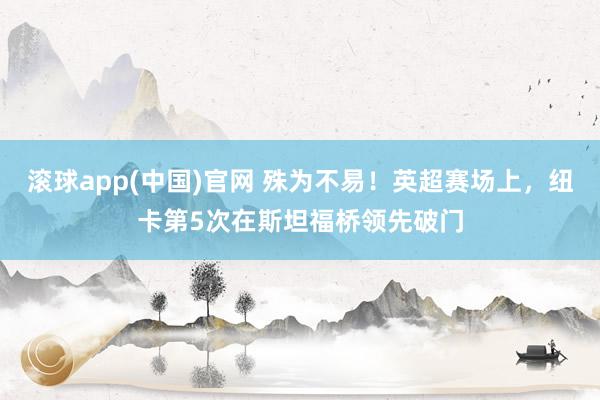 滚球app(中国)官网 殊为不易！英超赛场上，纽卡第5次在斯坦福桥领先破门