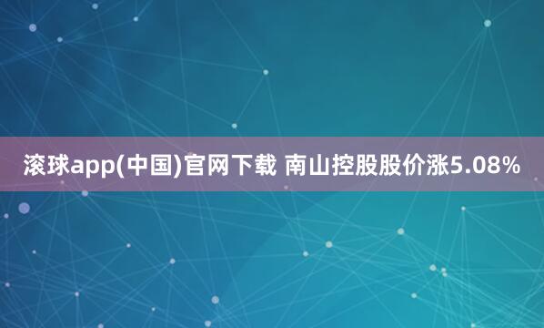 滚球app(中国)官网下载 南山控股股价涨5.08%