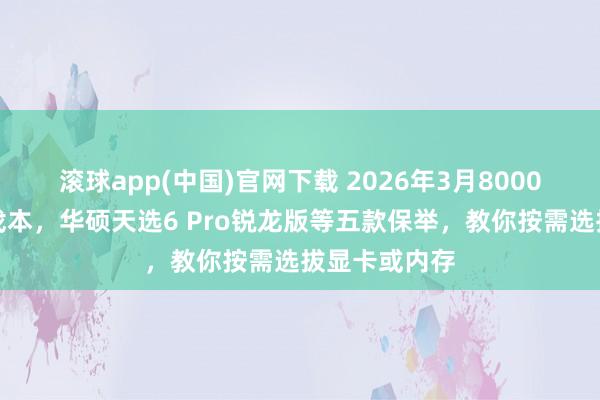 滚球app(中国)官网下载 2026年3月8000元预算买游戏本，华硕天选6 Pro锐龙版等五款保举，教你按需选拔显卡或内存