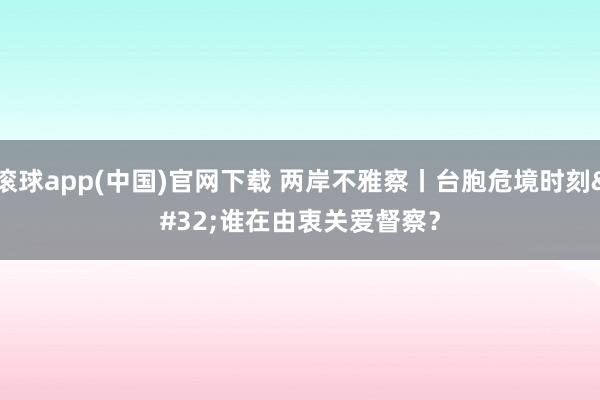 滚球app(中国)官网下载 两岸不雅察丨台胞危境时刻 谁在由衷关爱督察？