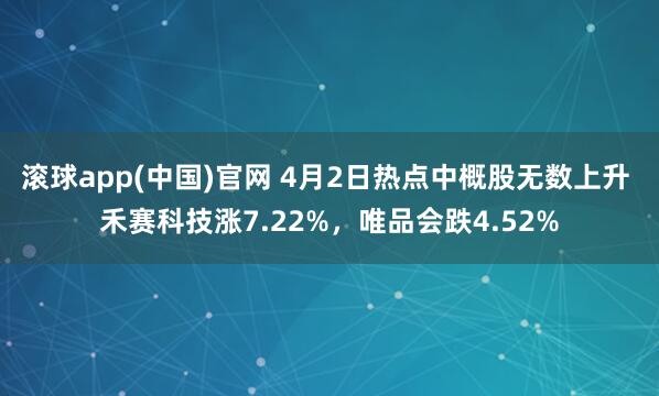 滚球app(中国)官网 4月2日热点中概股无数上升 禾赛科技涨7.22%，唯品会跌4.52%