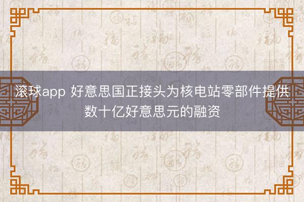 滚球app 好意思国正接头为核电站零部件提供数十亿好意思元的融资