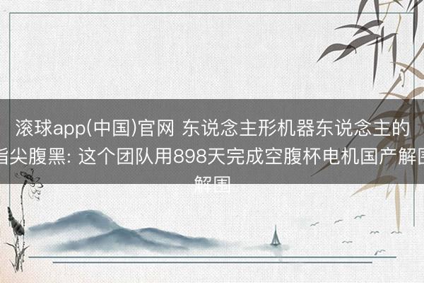 滚球app(中国)官网 东说念主形机器东说念主的指尖腹黑: 这个团队用898天完成空腹杯电机国产解围