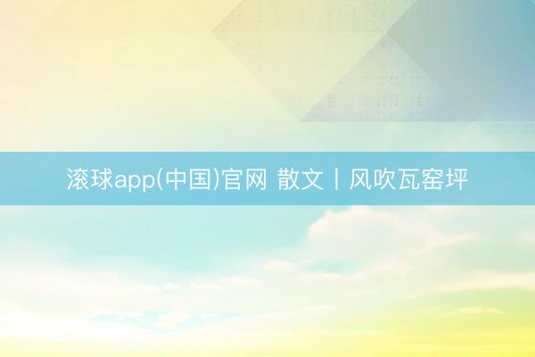 滚球app(中国)官网 散文丨风吹瓦窑坪