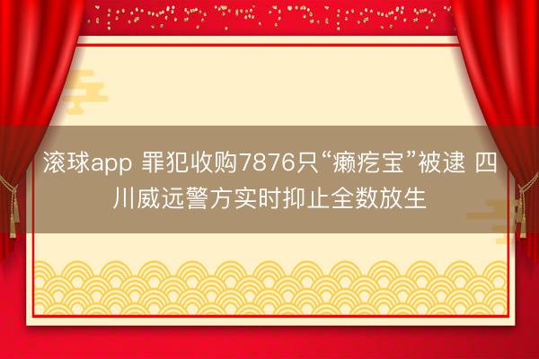 滚球app 罪犯收购7876只“癞疙宝”被逮 四川威远警方实时抑止全数放生