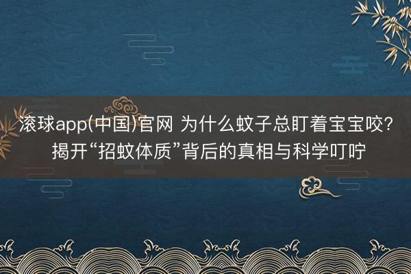 滚球app(中国)官网 为什么蚊子总盯着宝宝咬? 揭开“招蚊体质”背后的真相与科学叮咛