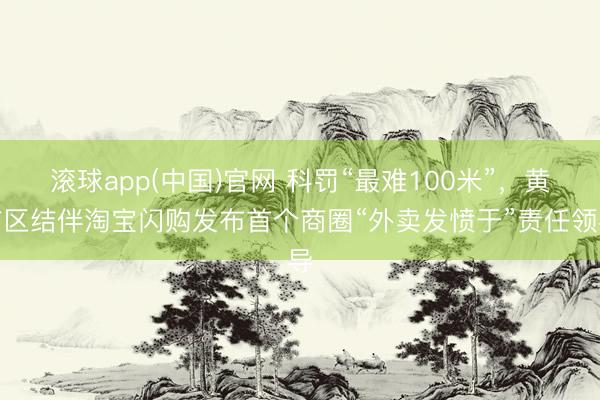 滚球app(中国)官网 科罚“最难100米”,黄浦区结伴淘宝闪购发布首个商圈“外卖发愤于”责任领导